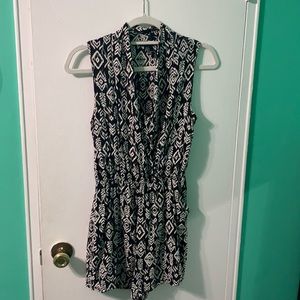 Black and white romper